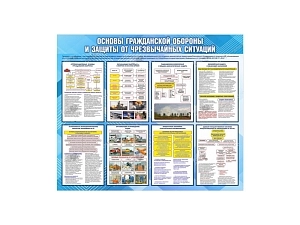 Информационный стенд по гражданской обороне 1200×1000 мм