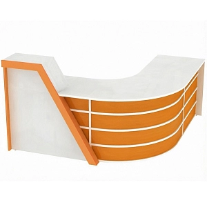 Кафедра библиотечная 1828х1800х1052 мм (оранжевый/белый)