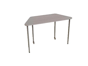 Регулируемый модульный стол‑трапеция 1200×500 мм