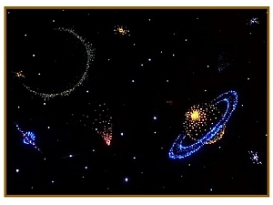 Настенное панно «Звёздное небо» 1500×1000 мм с фиброволокном