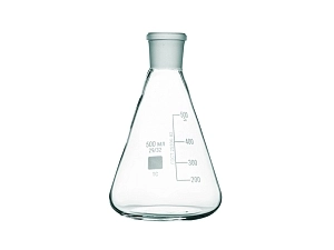 Коническая лабораторная колба 1 л, стеклянная