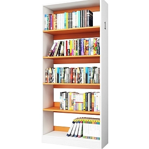 Стеллаж, 1000х400х2242 мм (оранжевый/белый)