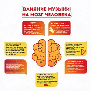 Комплект стендов Влияние музыки на мозг человека