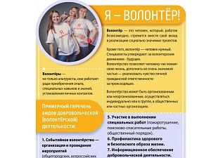 Стенд Я - волонтер 70х100 см