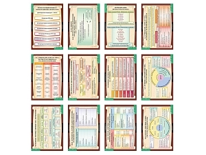 Набор плакатов по литературе для 9 класса — 12 таблиц 68х98 см