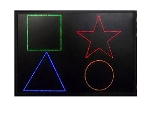 Настенное интерактивное панно 90×60×9 см — светящиеся фигуры