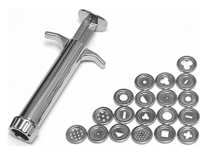 Металлический шприц-экструдер для лепки — 19 насадок