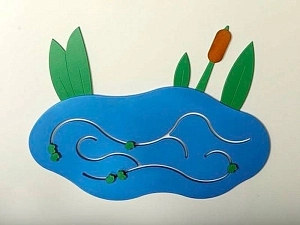 Развивающая стеновая панель «Пруд» 980×720 мм