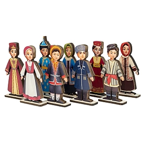 Разборные куклы в национальных костюмах Народы России  (48 шт)