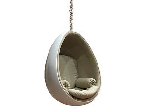Кресло‑яйцо подвесное в велюре, 900×660×1500 мм