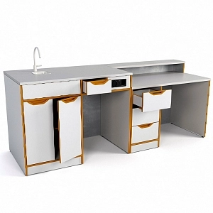 Демонстрационный стол для химии с раковиной 2400 мм