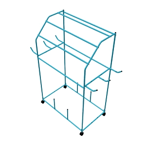 Стеллаж тележка для хранения ковриков, эспандеров, скакалок, гимн.палок