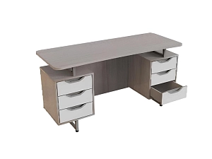 Стол письменный двухтумбовый с тремя ящиками (ЛДСП 16 мм, рег.опоры)