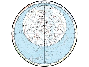Карта звёздного неба для уроков, подвижная Ø21 см
