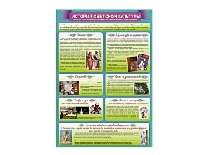 Информационный стенд История светской культуры 70х100 см