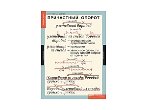 Комплект таблиц «Русский язык» для 7-го класса — листы 68×98 см