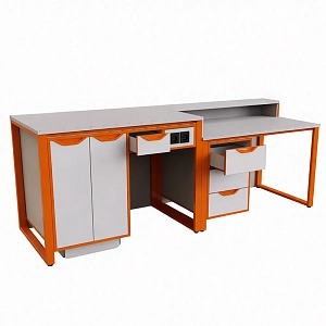 Стол демонстрационный для кабинета химии/биологии с розетками