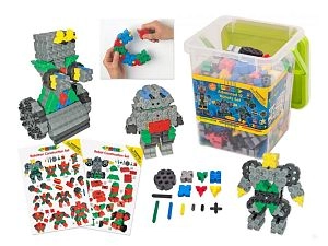 Конструктор Роботы Морфун. Набор продвинутого уровня (Morphun Advanced Robot Set), 12 моделей, 465 деталей