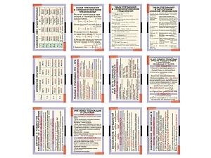 Основные правила орфографии и пунктуации 5-9 класс (таблицы 12 шт. 68х98 см)