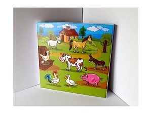 Панель звуковая «Животные» 1×1 м для класса