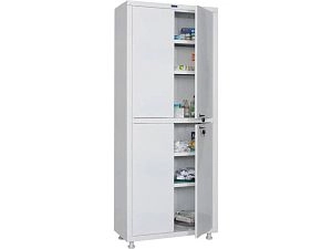 Шкаф медицинский металлический ПРАКТИК MD 2 1670/SS двустворчатый