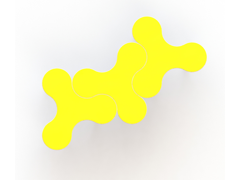 Стол ученический Трансформер «Puzzle» жёлтый