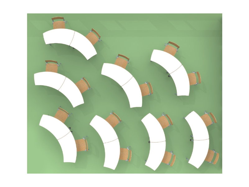 Стол ученический трансформер "Ромашка П" Лайн