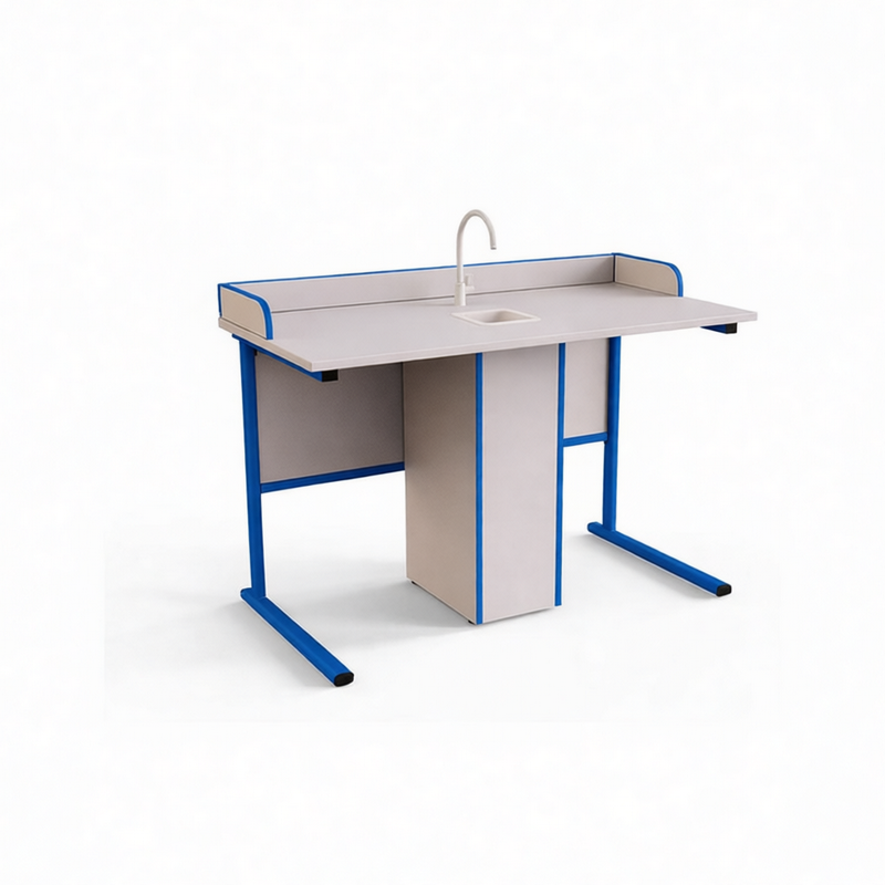 Ученический стол АЛКМ-Лаб21 с ЛДСП бортом