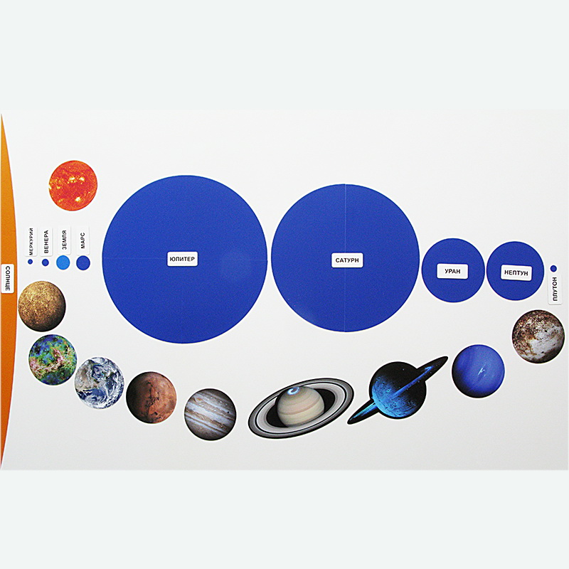 Набор магнитных карточек "Парад планет Солнечной системы"