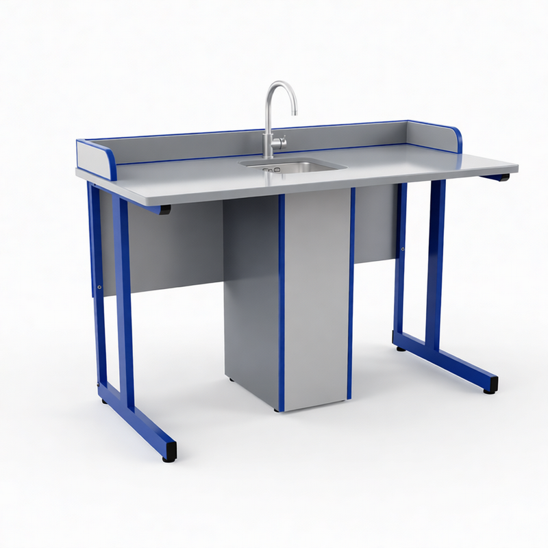 Ученический стол прямоугольный 1200×600 мм с сантехникой