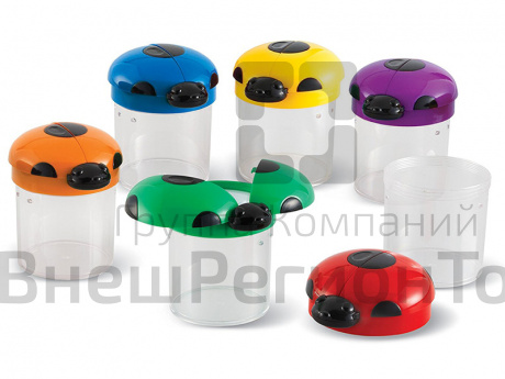 Набор баночек разноцветных для изучения насекомых 6 шт..