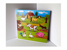 Звуковая панель Животные 1000х1000 мм