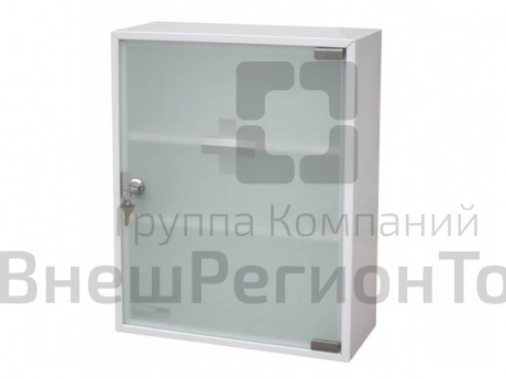 Аптечка Office-Force одностворчатая (без наполнения), 3 полки.