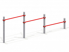 Тройной каскад турников для отжимания и подтягивания