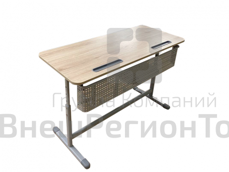 Стол ученический двухместный регулируемый, с регулировкой наклона столешницы.