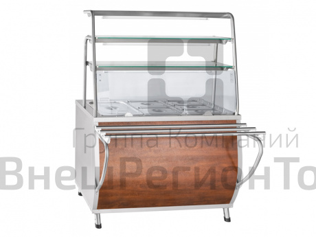 Мармит для вторых блюд паровой Премьер, 3 полки + гастроемкости, L1120 мм.