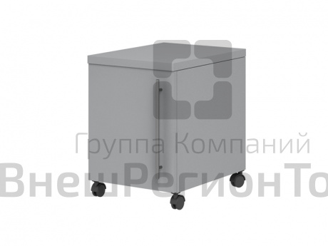 Тумба подкатная с дверцей, лист.сталь, 670х400х500 мм..