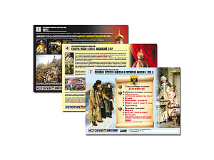 Комплект таблиц «История России XVI–XVIII вв.» — 10 шт.