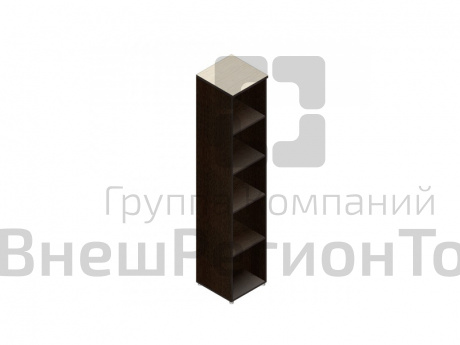 Шкаф канцелярский узкий открытый.