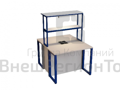 Стол рабочий островной для кабинета физики/биологии (с розетками).