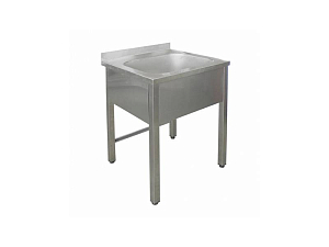 Ванна моечная ПРОФИ односекционная цельнотянутая с бортом