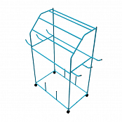 Стеллаж тележка для хранения ковриков, эспандеров, скакалок, гимн.палок