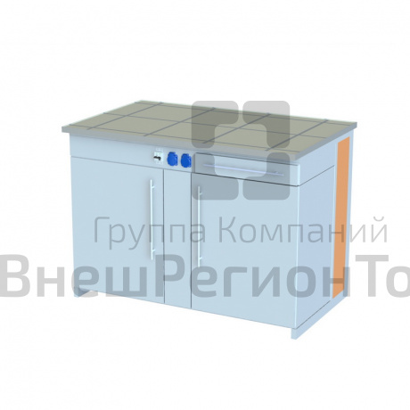 Стол демонстрационный с электрикой и тумбой, 1200х750х900.