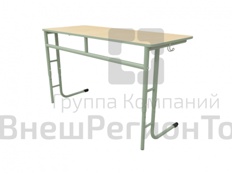 Двухместная парта Basis, регулируемая по росту (цвет в ассортименте).