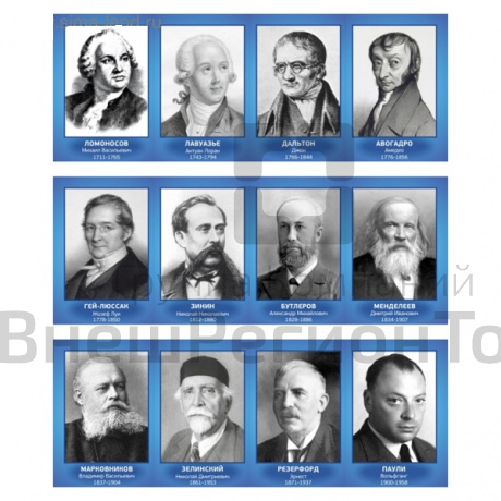 Портреты Нобелевских лауреатов по биологии и химии (А3, 12 шт.).