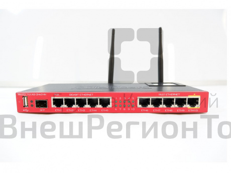 Роутер MIKROTIK беспроводной RB2011UIAS-2HND-IN, черный.