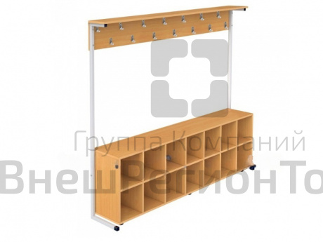 Вешалка Гардеробная детская М-18 (14 мест).