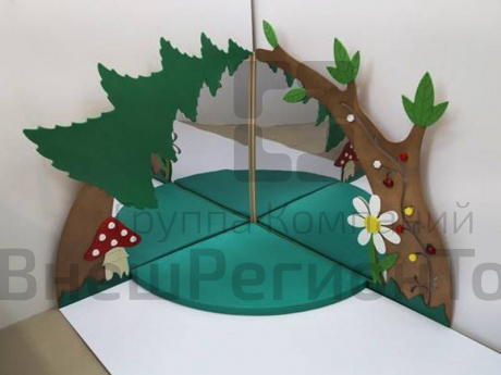 Модуль зеркальный угловой 750х600х700 мм.