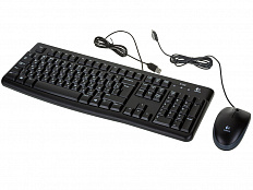 Комплект (клавиатура+мышь) Logitech MK120, USB, проводной, цвет черный