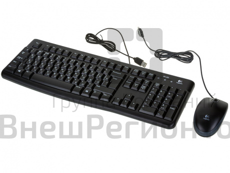Комплект (клавиатура+мышь) Logitech MK120, USB, проводной, цвет черный.
